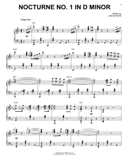 Nocturne No 1 In D Minor Sheet Music