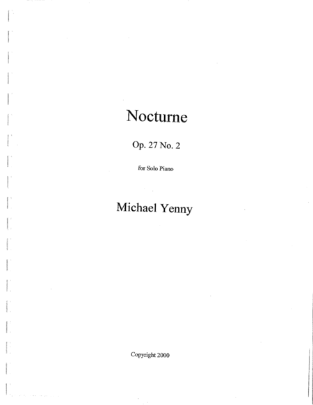 Free Sheet Music Nocturne Op 27 No 2