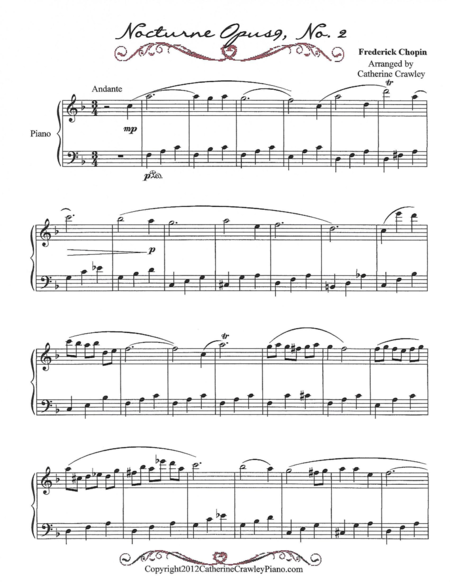 Free Sheet Music Nocturne Opus 9 No 2