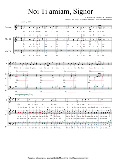 Free Sheet Music Noi Ti Amiam Signor