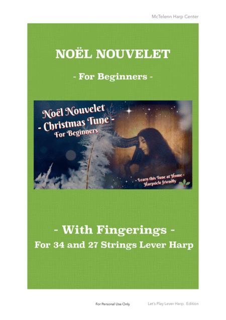 Nol Nouvelet French Christmas Carol Easy Arrangement And Fingerings By Eve Mctelenn Sheet Music