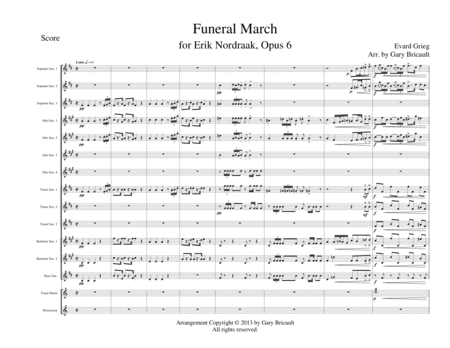 Nordraaks Funeral March Opus 6 Sheet Music