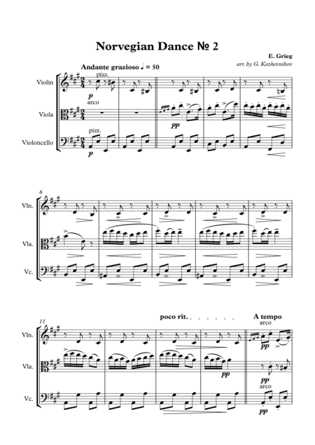 Norwegian Dance 2 Sheet Music