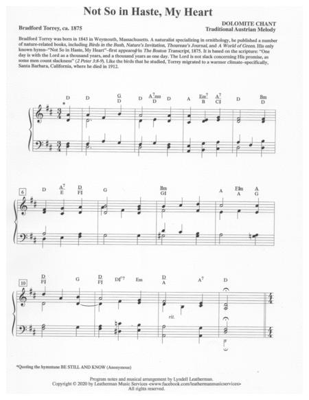 Not So In Haste My Heart Sheet Music