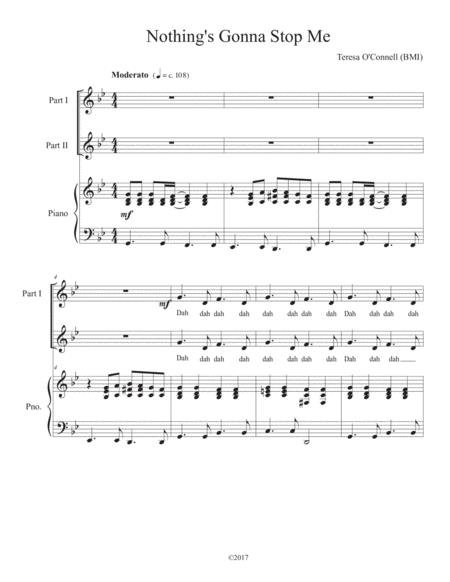 Free Sheet Music Nothings Gonna Stop Me Reproducible