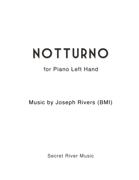 Notturno For Piano Left Hand Sheet Music