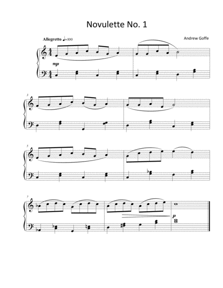 Free Sheet Music Novulette No 1