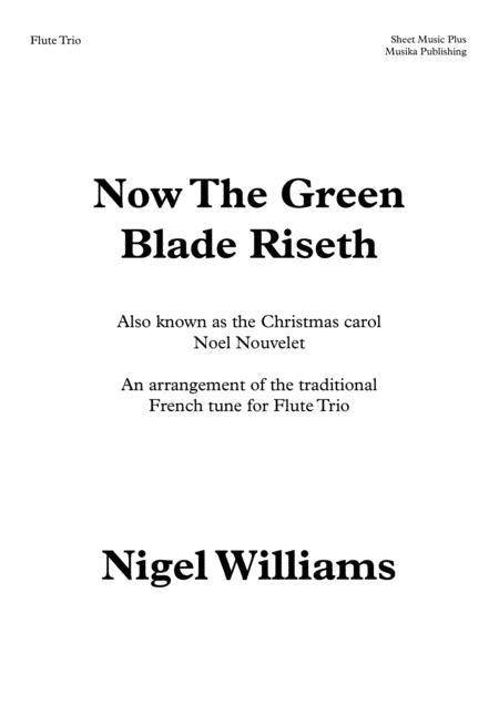 Now The Green Blade Riseth For Flute Trio Sheet Music