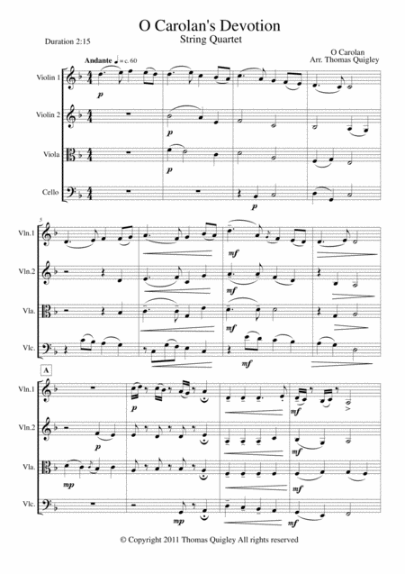 O Carolans Devotion Sheet Music