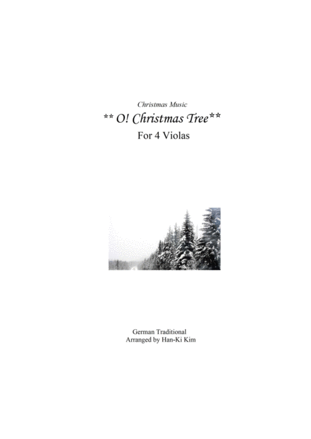 O Christmas Tree For 4 Violas Sheet Music