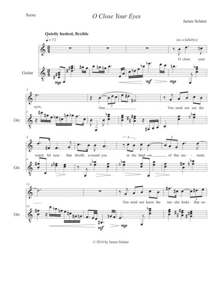 O Close Your Eyes Sheet Music