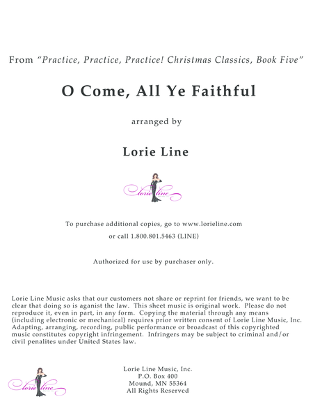 O Come All Ye Faithful Easy Sheet Music