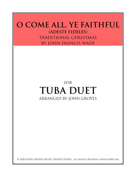 Free Sheet Music O Come All Ye Faithful Tuba Duet