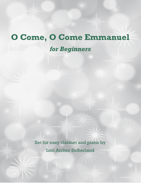 O Come O Come Emmanuel For Beginner Clarinet Piano Sheet Music