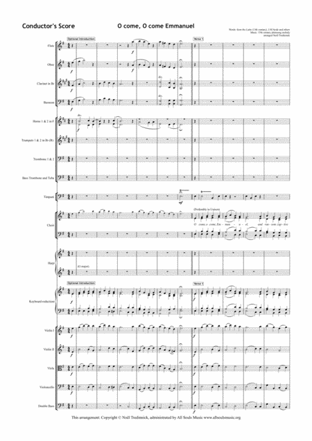 O Come O Come Emmanuel Full Orchestra And Satb Choir Sheet Music