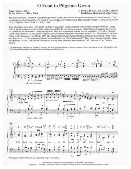 O Food To Pilgrims Given Sheet Music