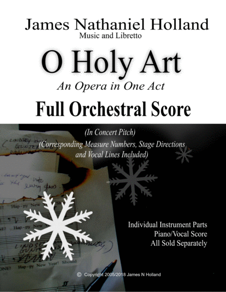 O Holy Art A Tragic Opera In One Act Full Score Only Sheet Music