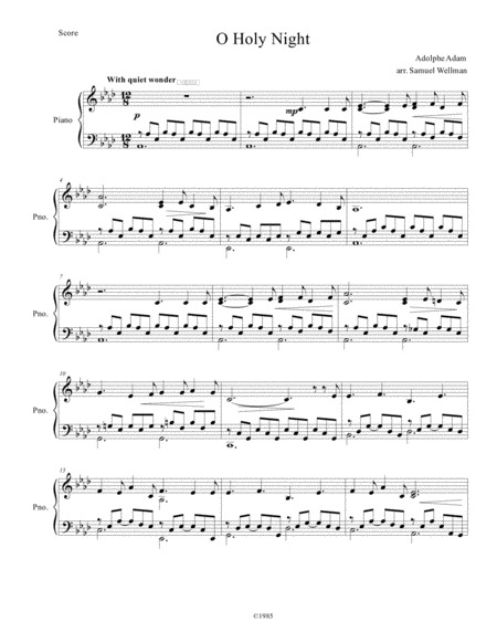 Free Sheet Music O Holy Night 2nd Version