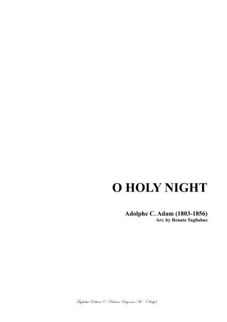 O Holy Night Adams Arr For String Quartet And Piano Org Sheet Music