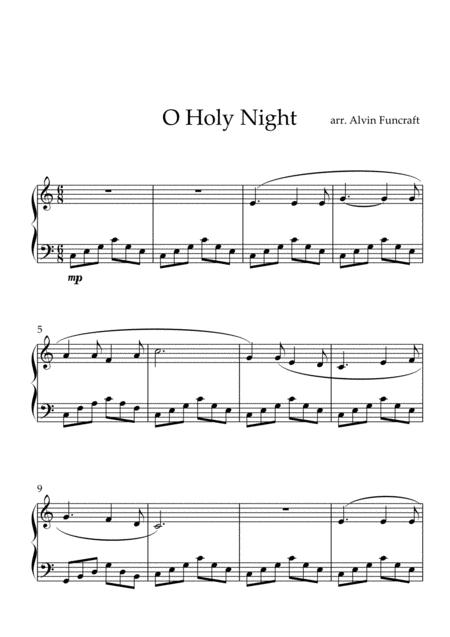 Free Sheet Music O Holy Night Alvin Funcraft