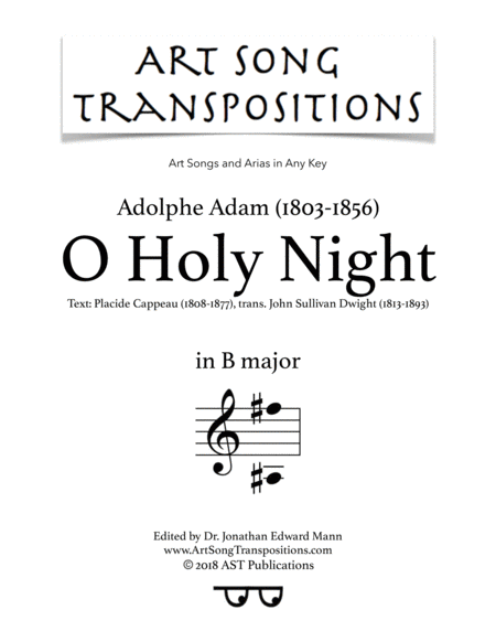 O Holy Night B Major Sheet Music