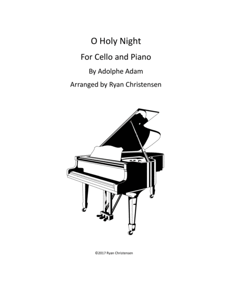 O Holy Night Cello And Piano Sheet Music