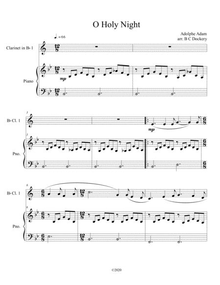 O Holy Night Clarinet Solo With Piano Accompaniment Sheet Music