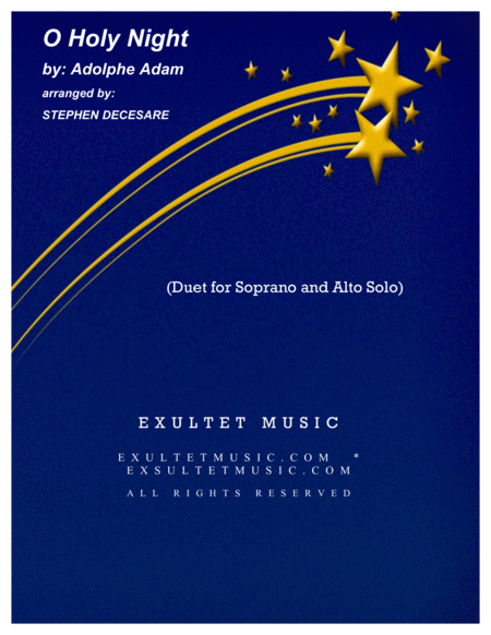 O Holy Night Duet For Soprano And Alto Solo Sheet Music