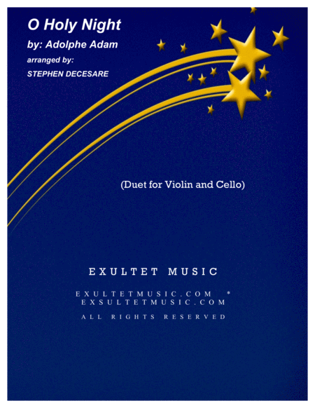 O Holy Night Duet For Violin And Cello Sheet Music