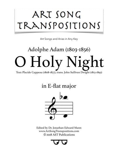 O Holy Night E Flat Major Sheet Music