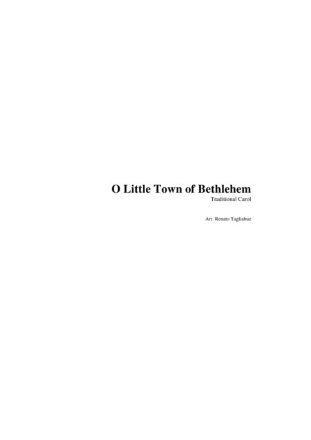 Free Sheet Music O Little Town Of Bethlehem Arr For Satb Choir