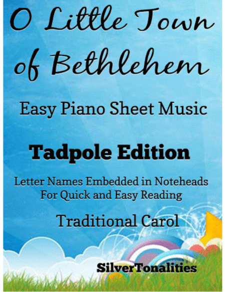 Free Sheet Music O Little Town Of Bethlehem Easy Piano Sheet Music Tadpole Edition