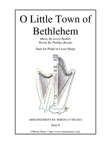 Free Sheet Music O Little Town Of Bethlehem Harp Ii