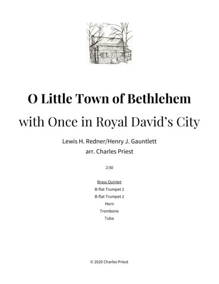 Free Sheet Music O Little Town Of Bethlehem With Once In Royal Davids City