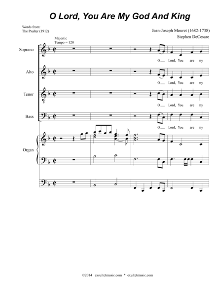 Free Sheet Music O Lord You Are My God And King