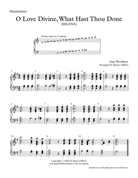 Free Sheet Music O Love Divine What Hast Thou Done