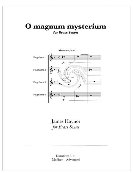 O Magnum Mysterium For Brass Sextet Sheet Music