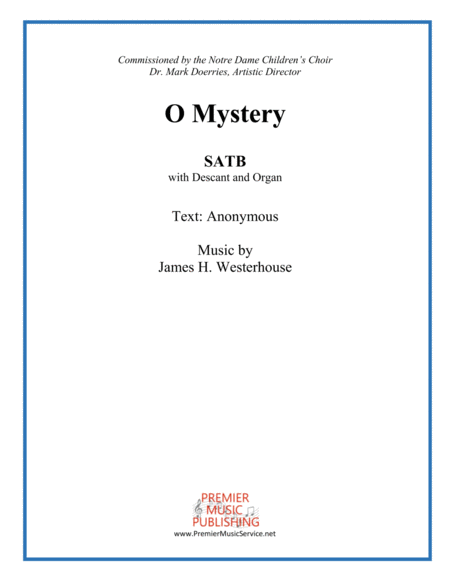 O Mystery Sheet Music