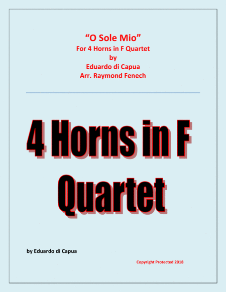 Free Sheet Music O Sole Mio 4 Horns In F