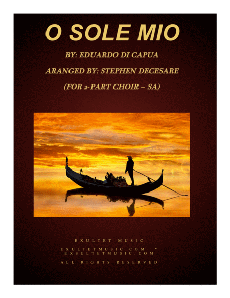 O Sole Mio For 2 Part Choir Sa Sheet Music