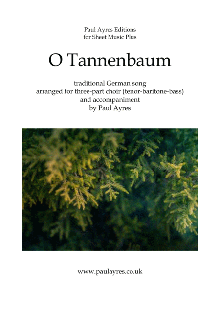 Free Sheet Music O Tannenbaum Arranged For Mens Voices With Accompaniment