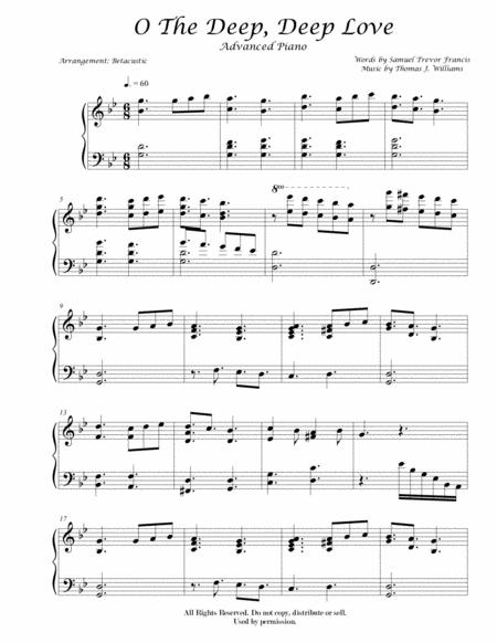 Free Sheet Music O The Deep Deep Love Of Jesus Sheet Music Advanced