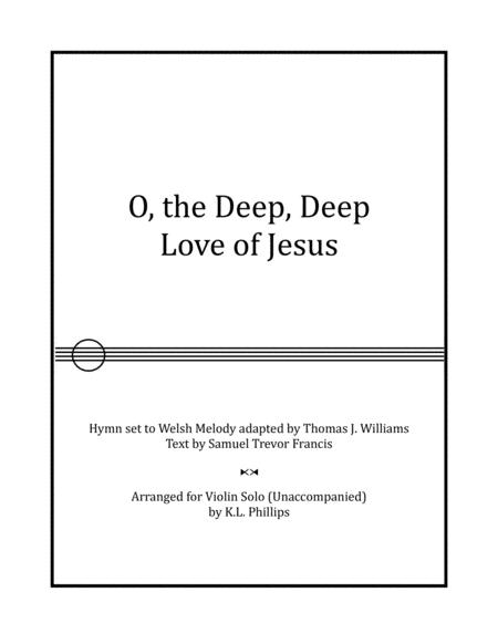 O The Deep Deep Love Of Jesus Violin Solo Unaccompanied Sheet Music