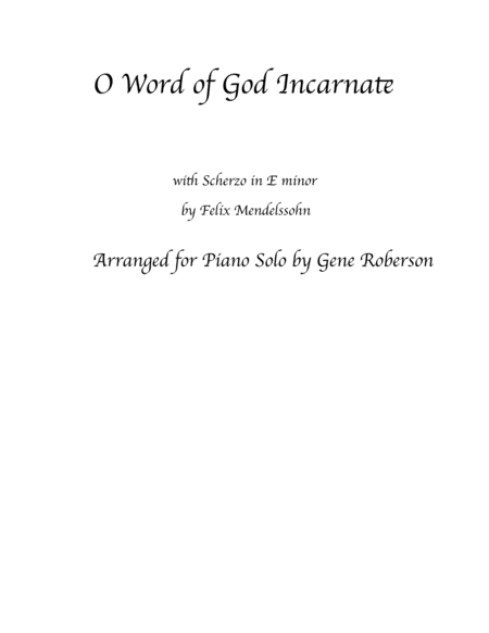 Free Sheet Music O Word Of God Incarnate Dedicated To 9 11