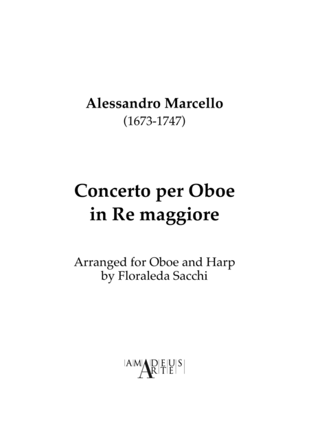 Free Sheet Music Oboe Concerto In D Minor