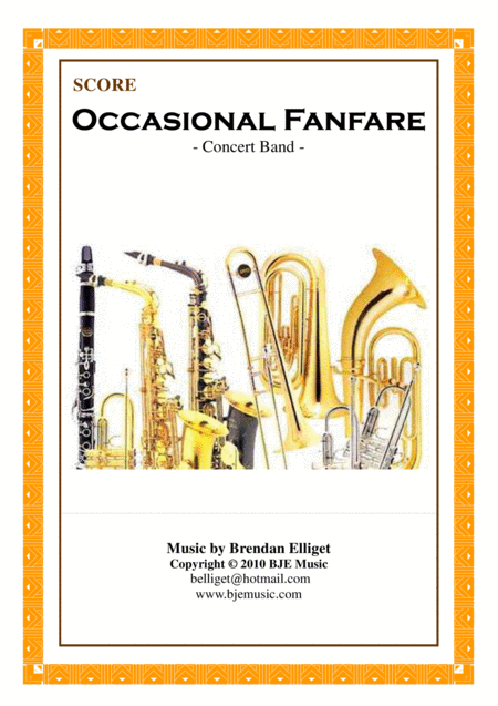 Occasional Fanfare Concert Band Score And Parts Pdf Sheet Music