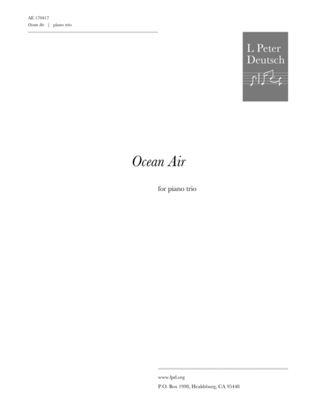 Free Sheet Music Ocean Air Score