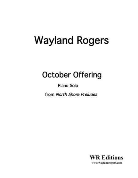 October Offering Sheet Music