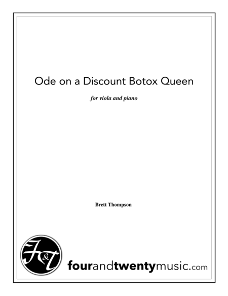 Free Sheet Music Ode On A Discount Botox Queen For Viola And Piano