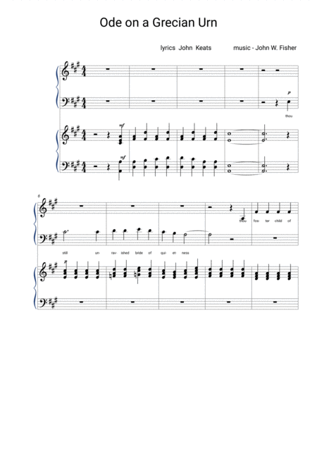 Ode On A Grecian Urn Sheet Music